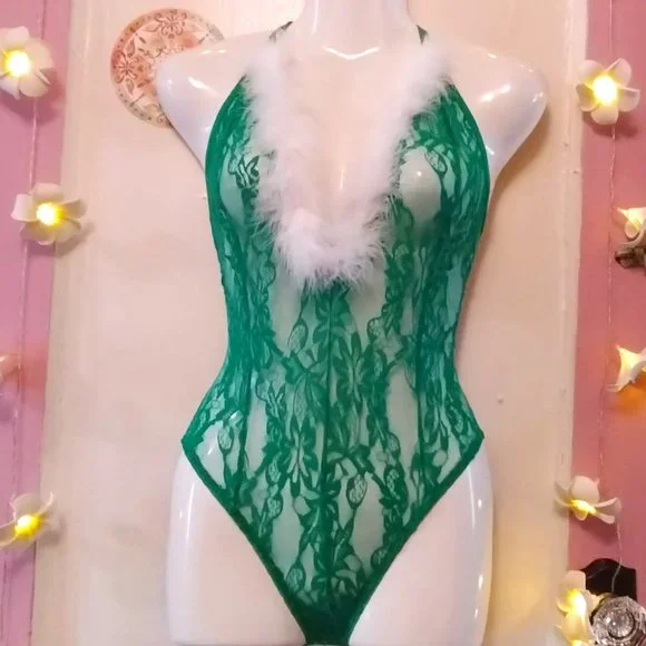 Avidlove | Intimates & Sleepwear | Avidlove S Sexy Elf Maraboo Trim Floral  Lace Teddie | Poshmark